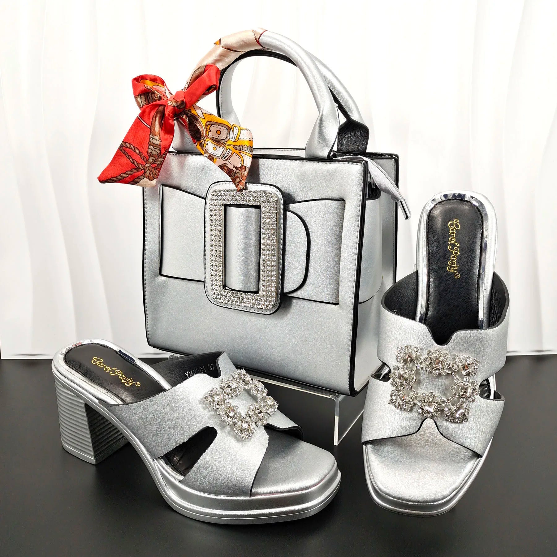 Woman Summer Toe Sandals and Bag set