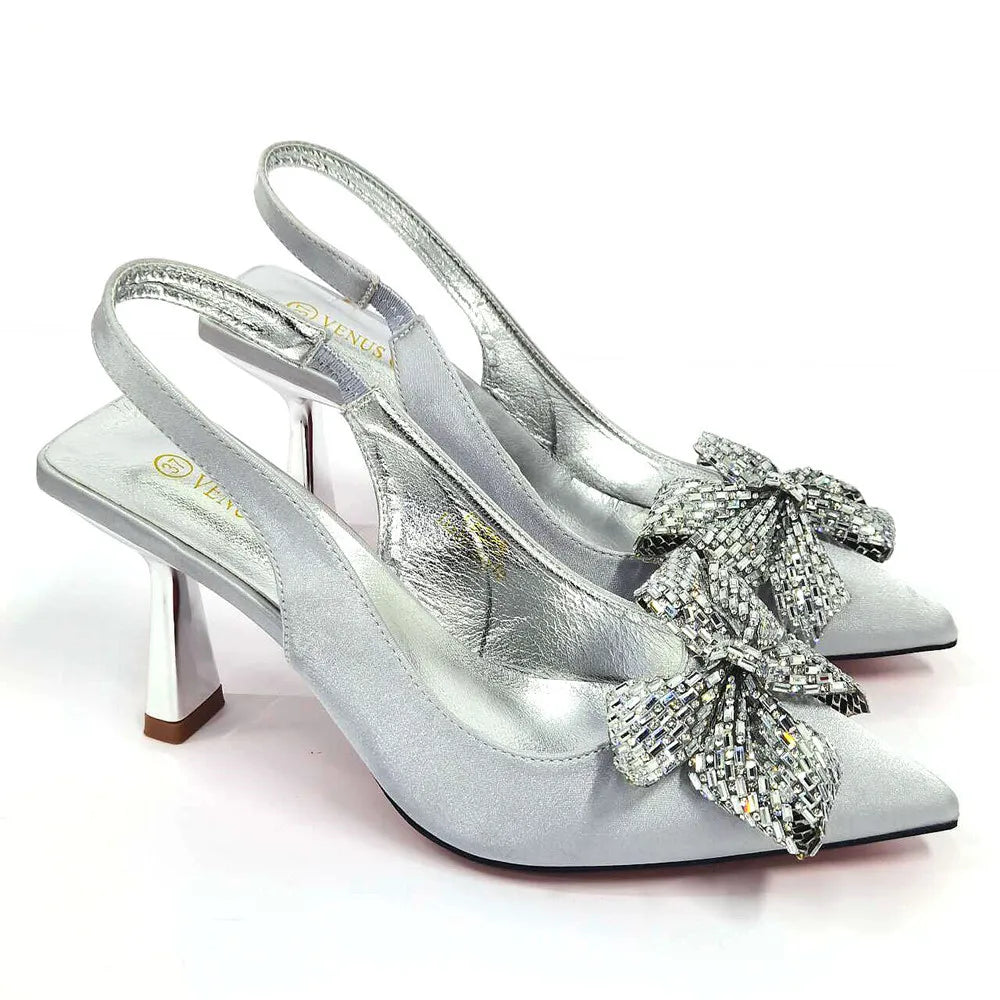 Excellent Italian Hollow Design Women Shoes Matching Bag