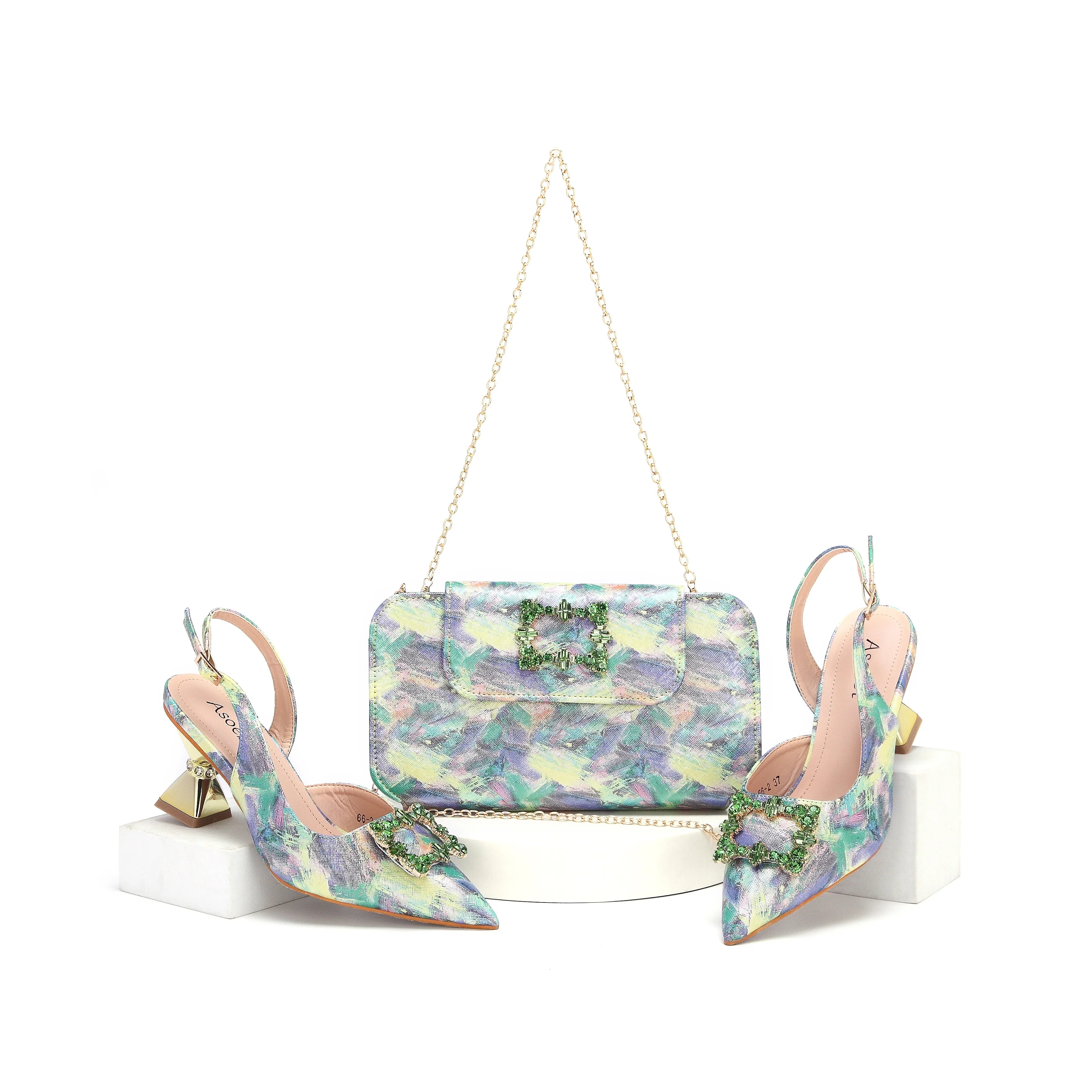 Women Shoes and Bags To Match Set Italy Party Pumps HWS1-11