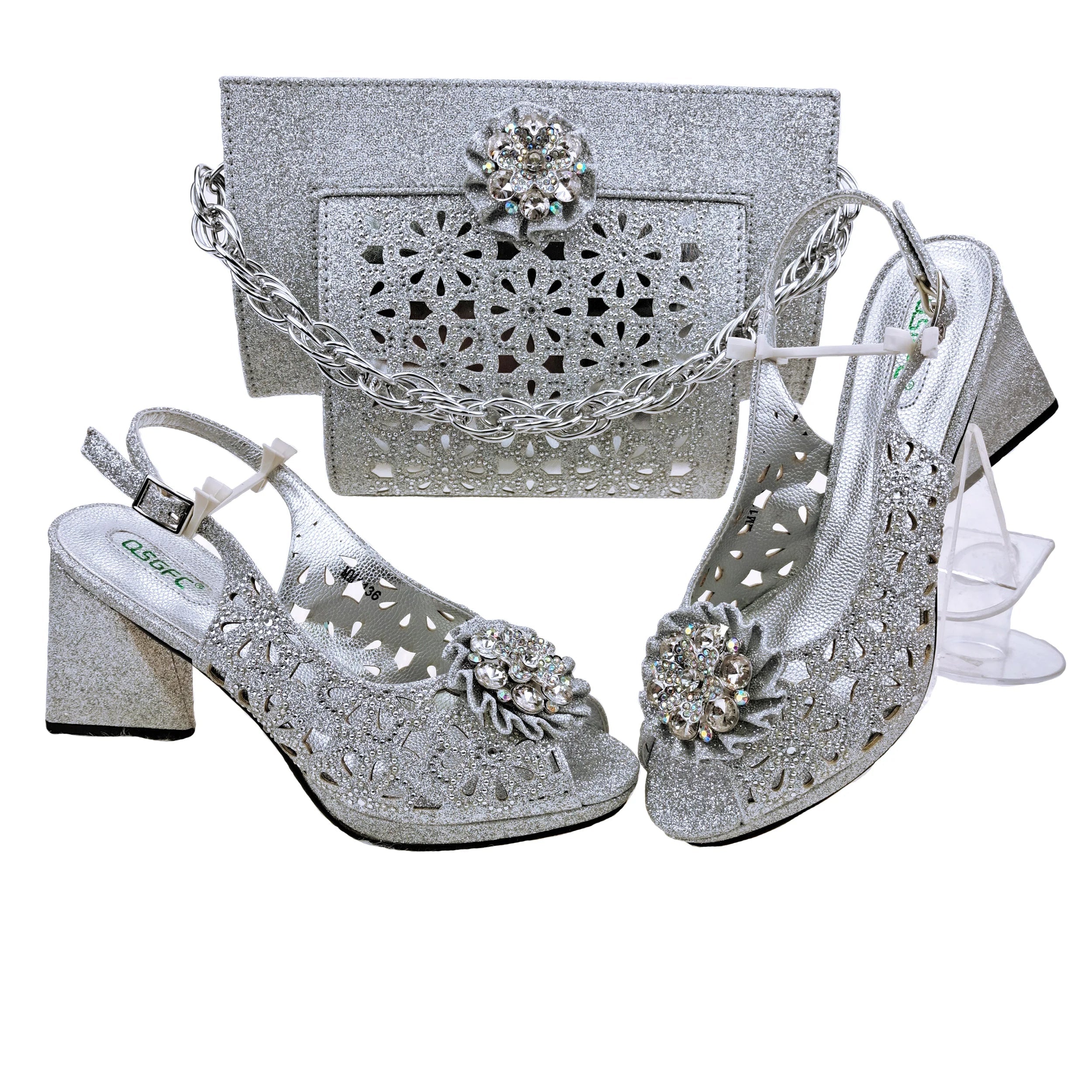 Italian Shoes And Bag Sets For Evening Party HFV-25