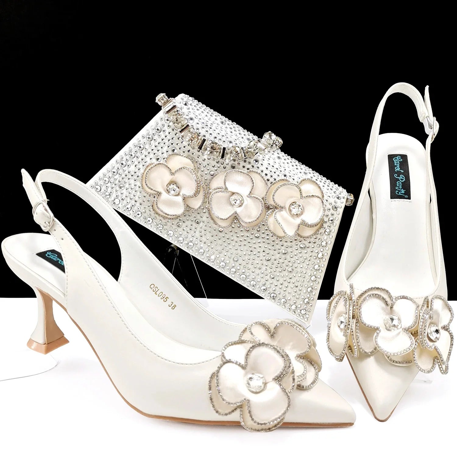 Italian Shoes And Bag Sets With Stones HQS1-28