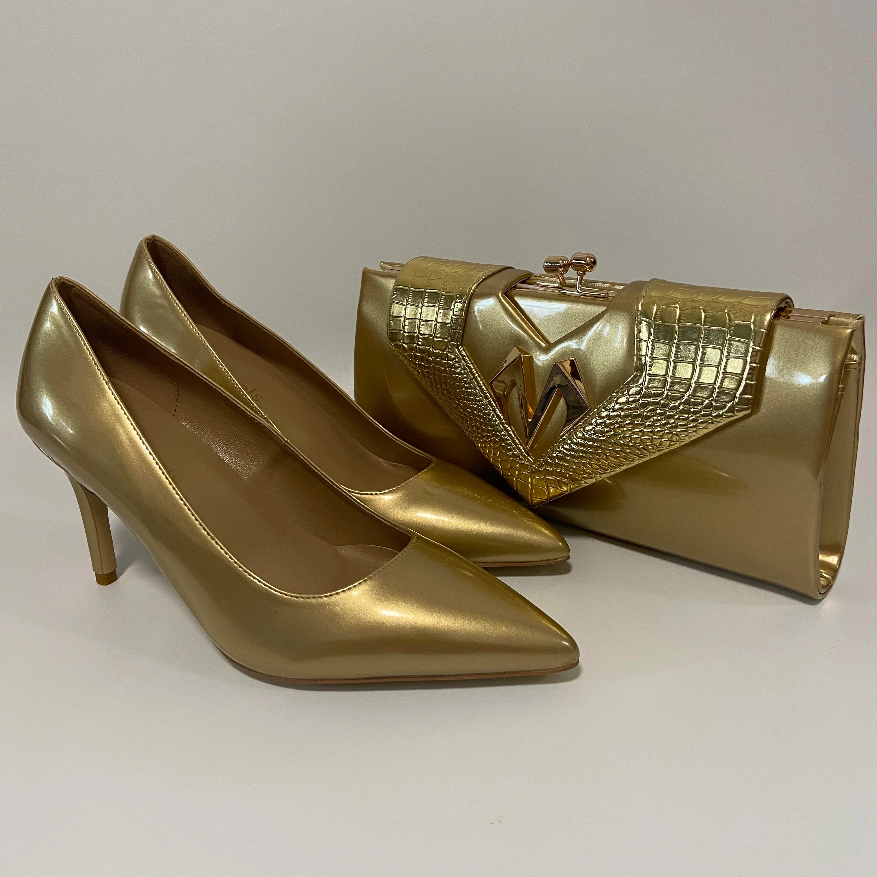 Pretty High Heel Shoes And Bag