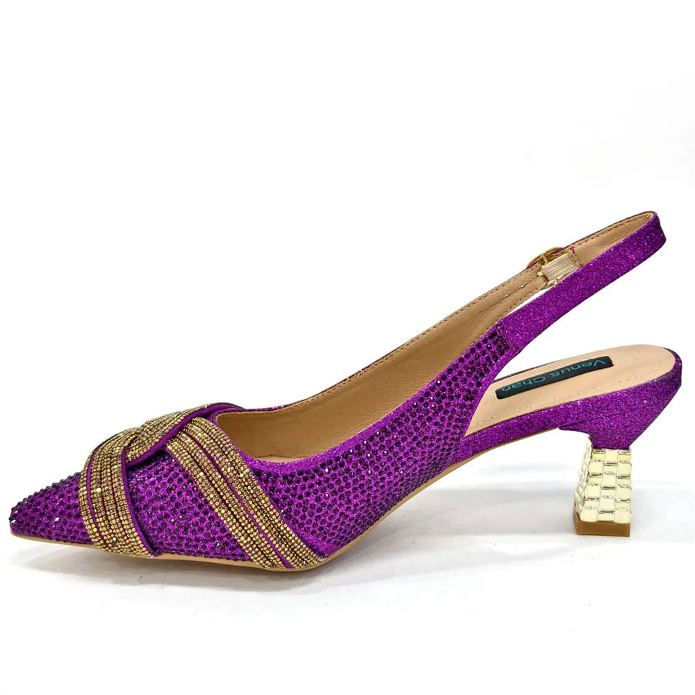 Ladies Italian Design Shoes And Bag Set