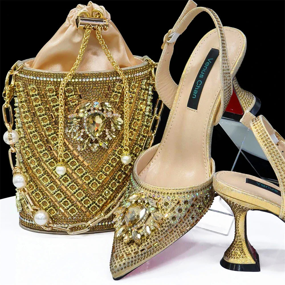 New Italian Shoes and Bags Matching Set Design Wedding 01