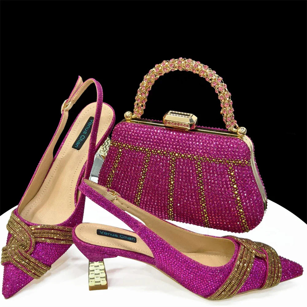 Lastest Italian Style Shoes with Matching Bag Set HAS1-5