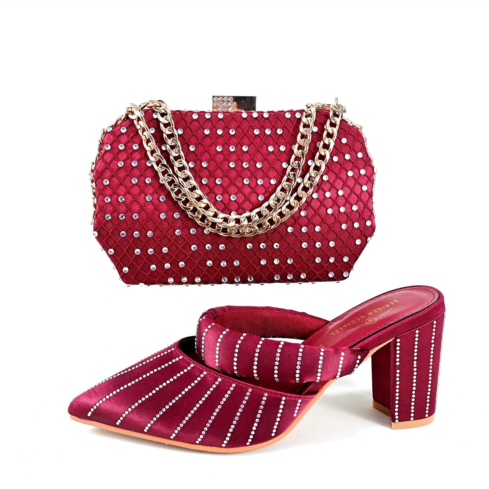 Newest Hot Selling Ladies Shoes Matching Bag Set TR1-1