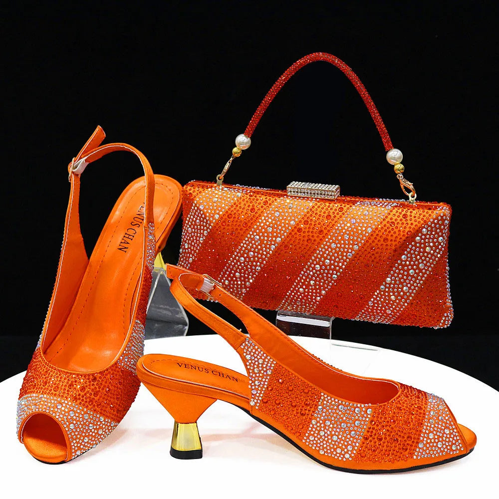 New Arrival Wedding Shoes and Bag Set HTY1-26