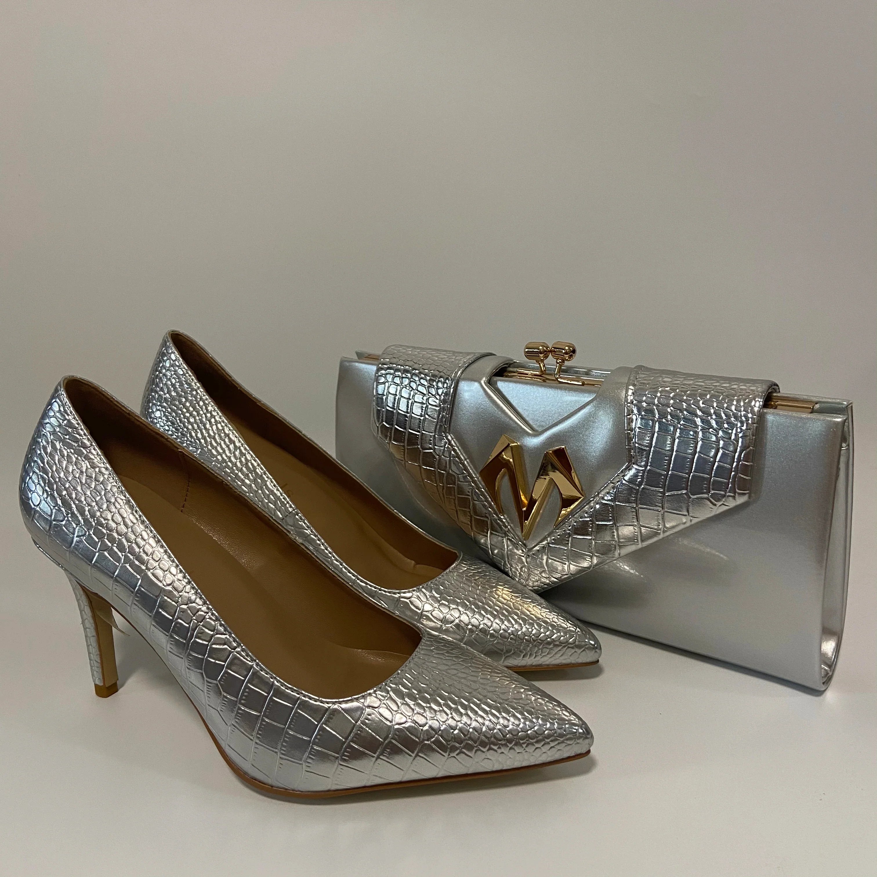 Pretty High Heel Shoes And Bag