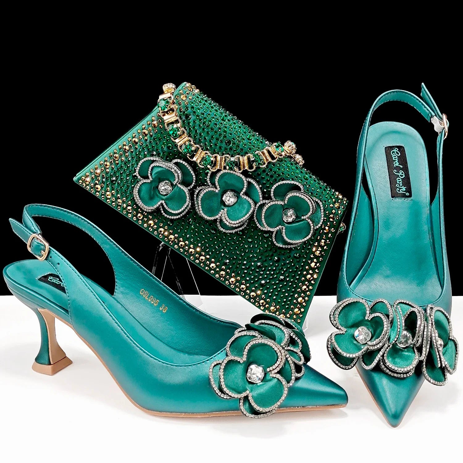 Italian Shoes And Bag Sets With Stones HQS1-28