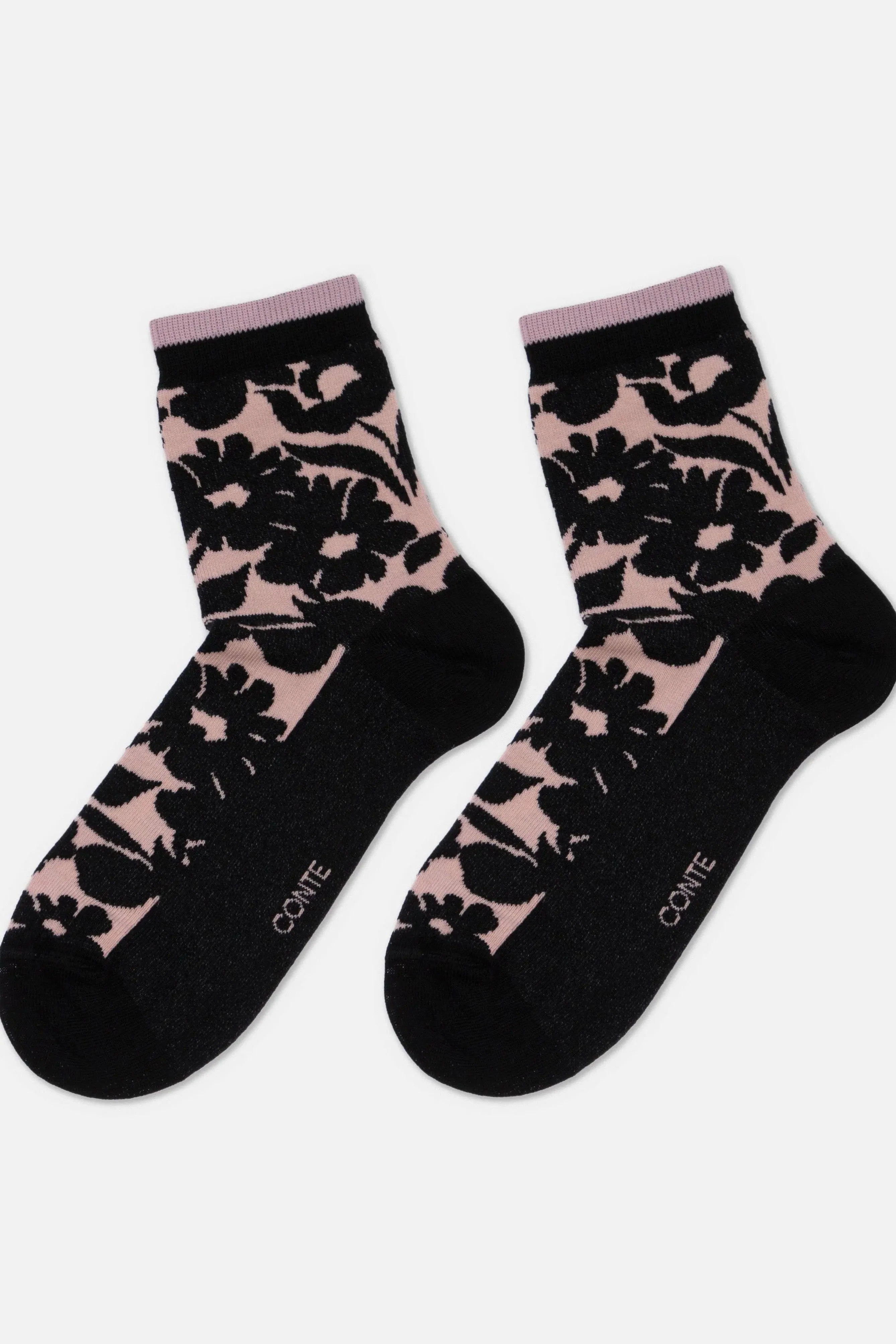 Cotton Socks Conte Classic 441 - Floral Pattern