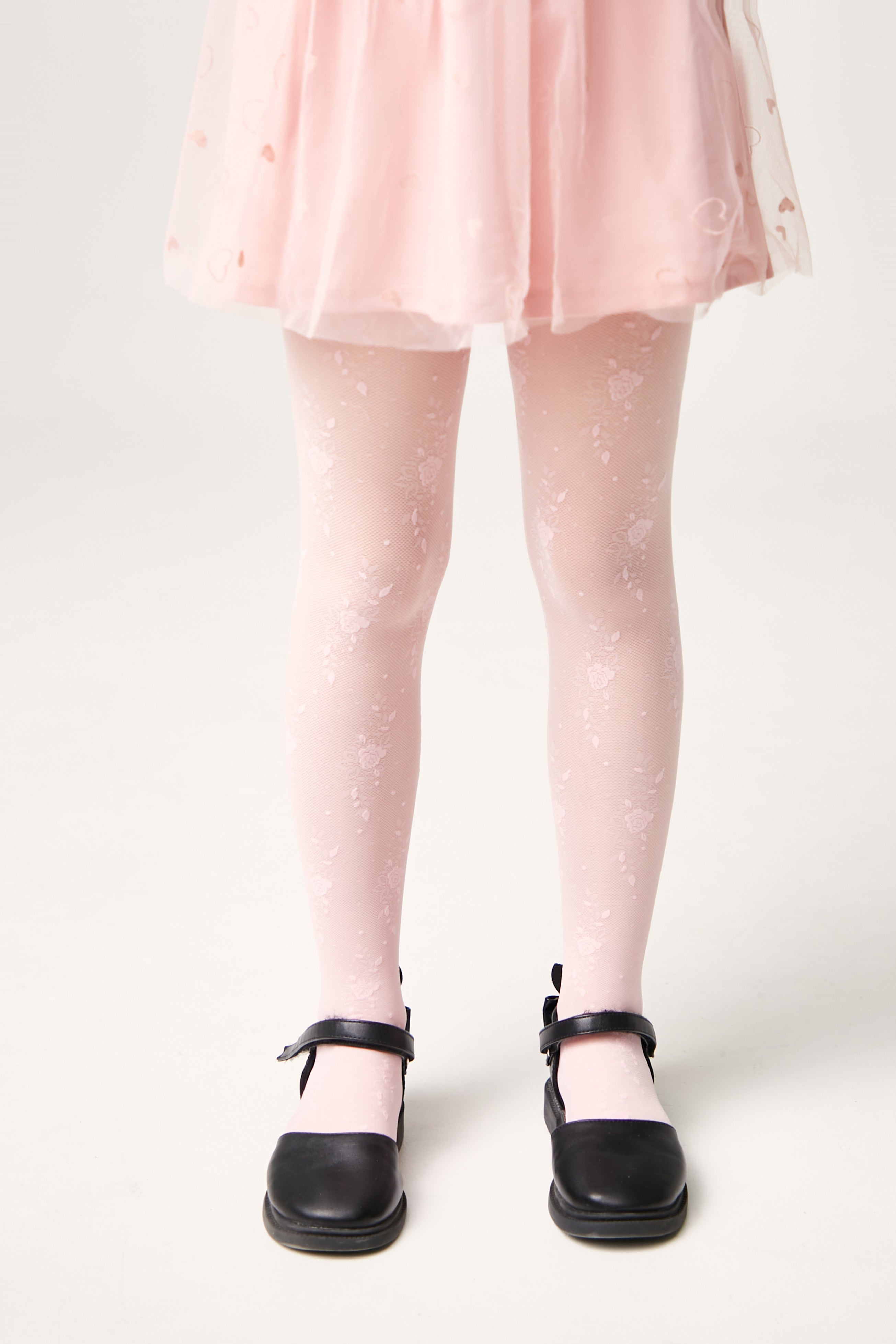 Conte Tights for girls Sofia 20 Den - Floral Pattern