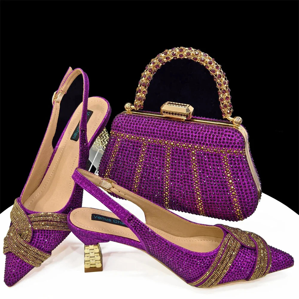 Lastest Italian Style Shoes with Matching Bag Set HAS1-5