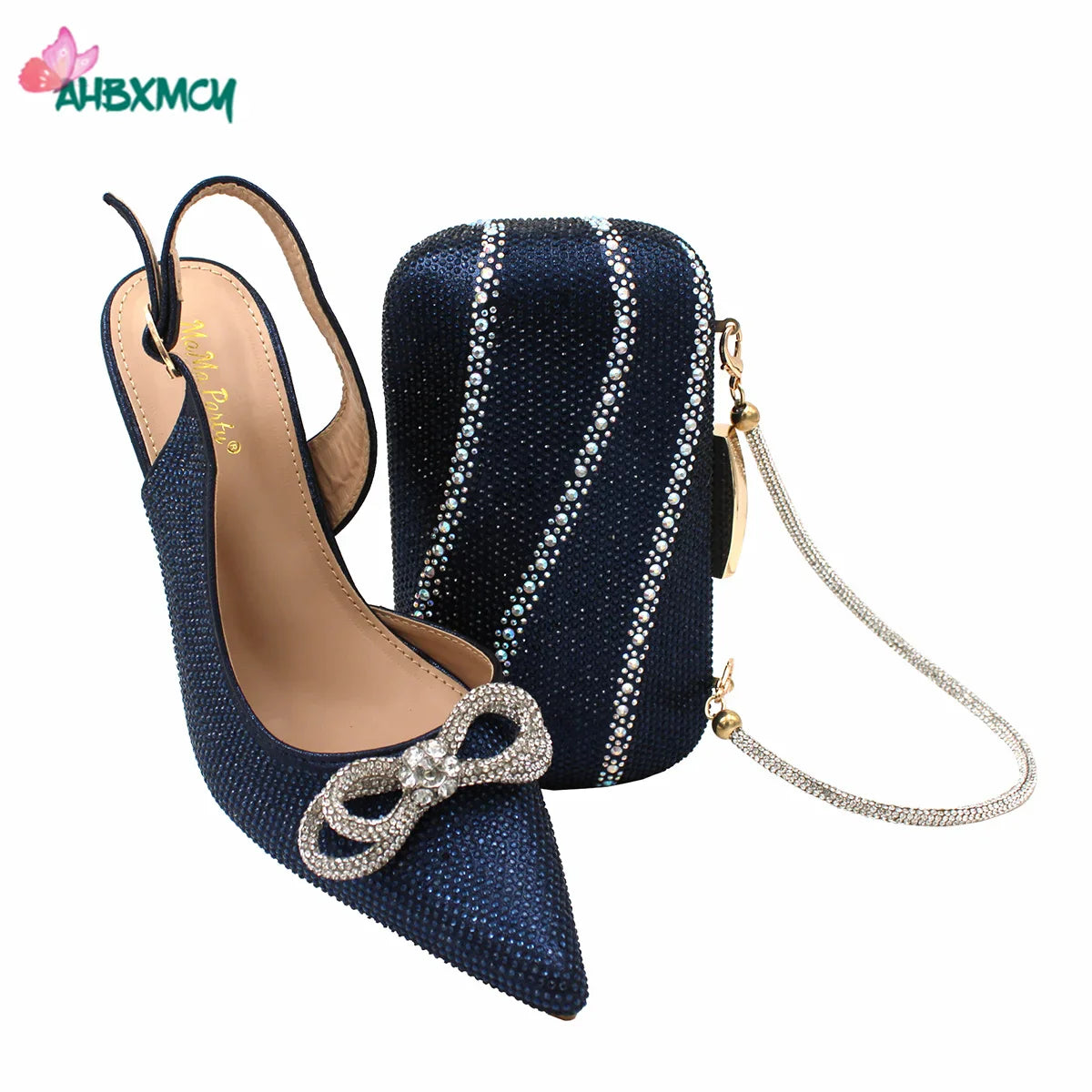 High-Quality Ladies Sandal Shoes Matching Bag Set