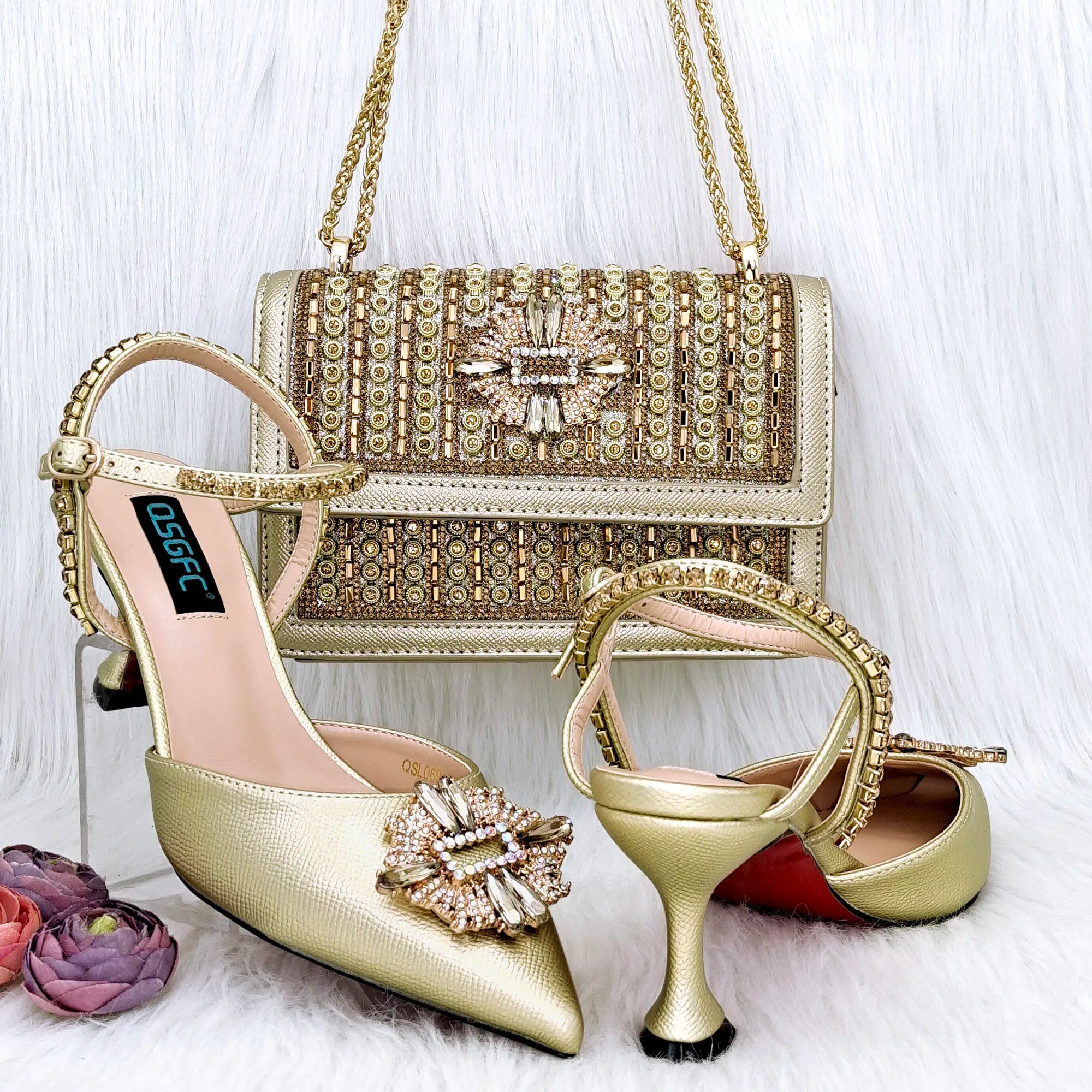 Italian Shoes And Bag Sets For Evening Party HGG1-20