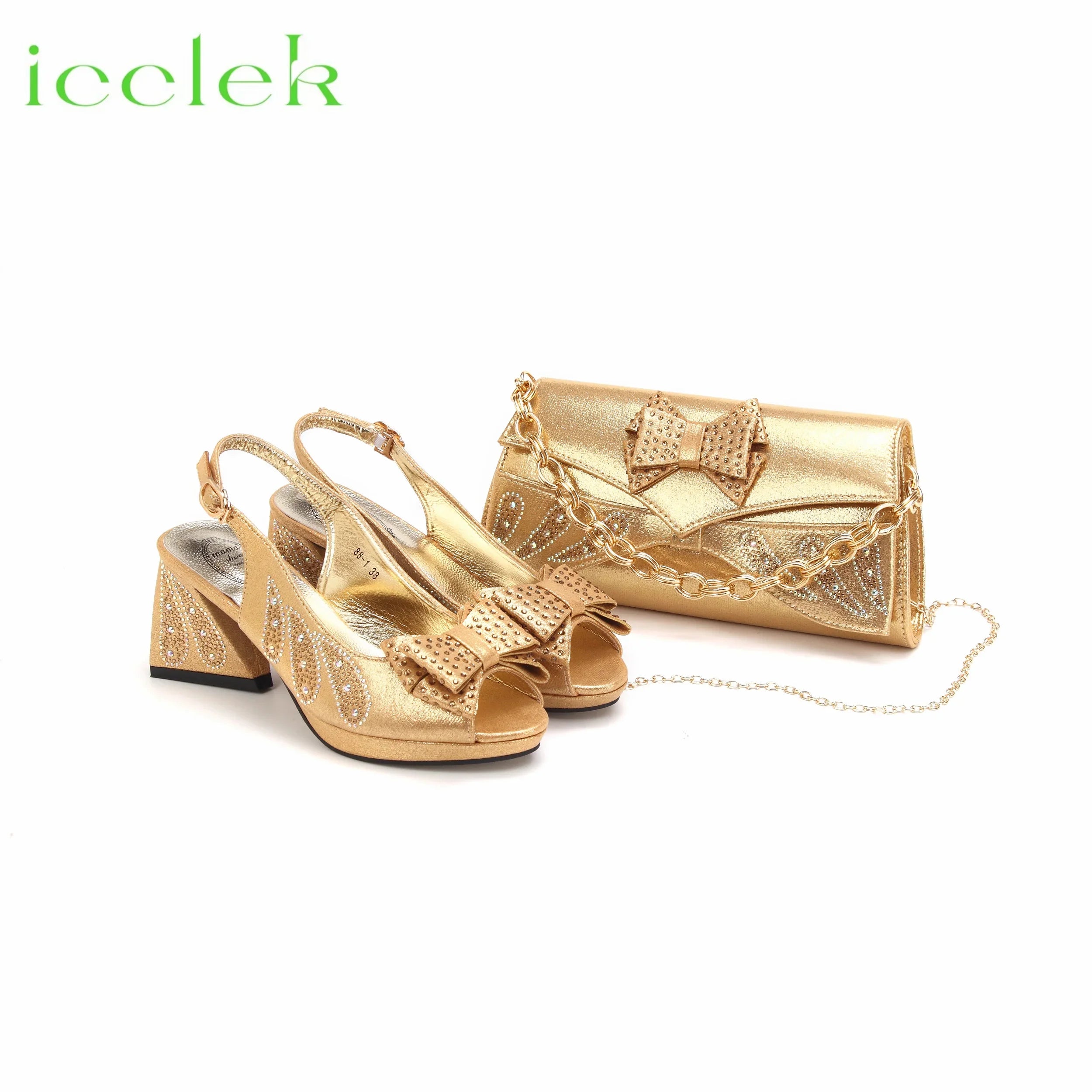 New Design Women's Shoes and Bag Set Peep Toe
