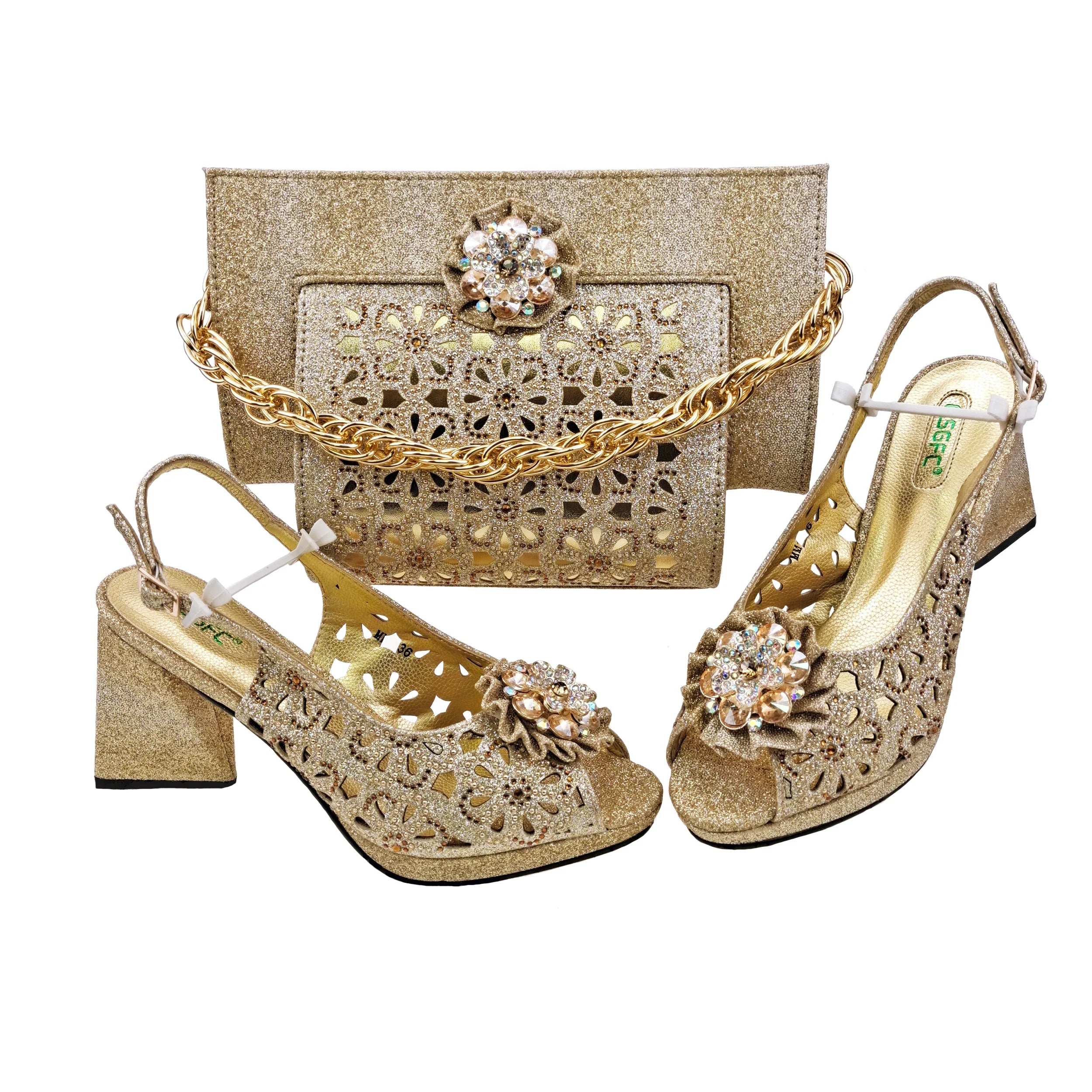 Italian Shoes And Bag Sets For Evening Party HFV-25