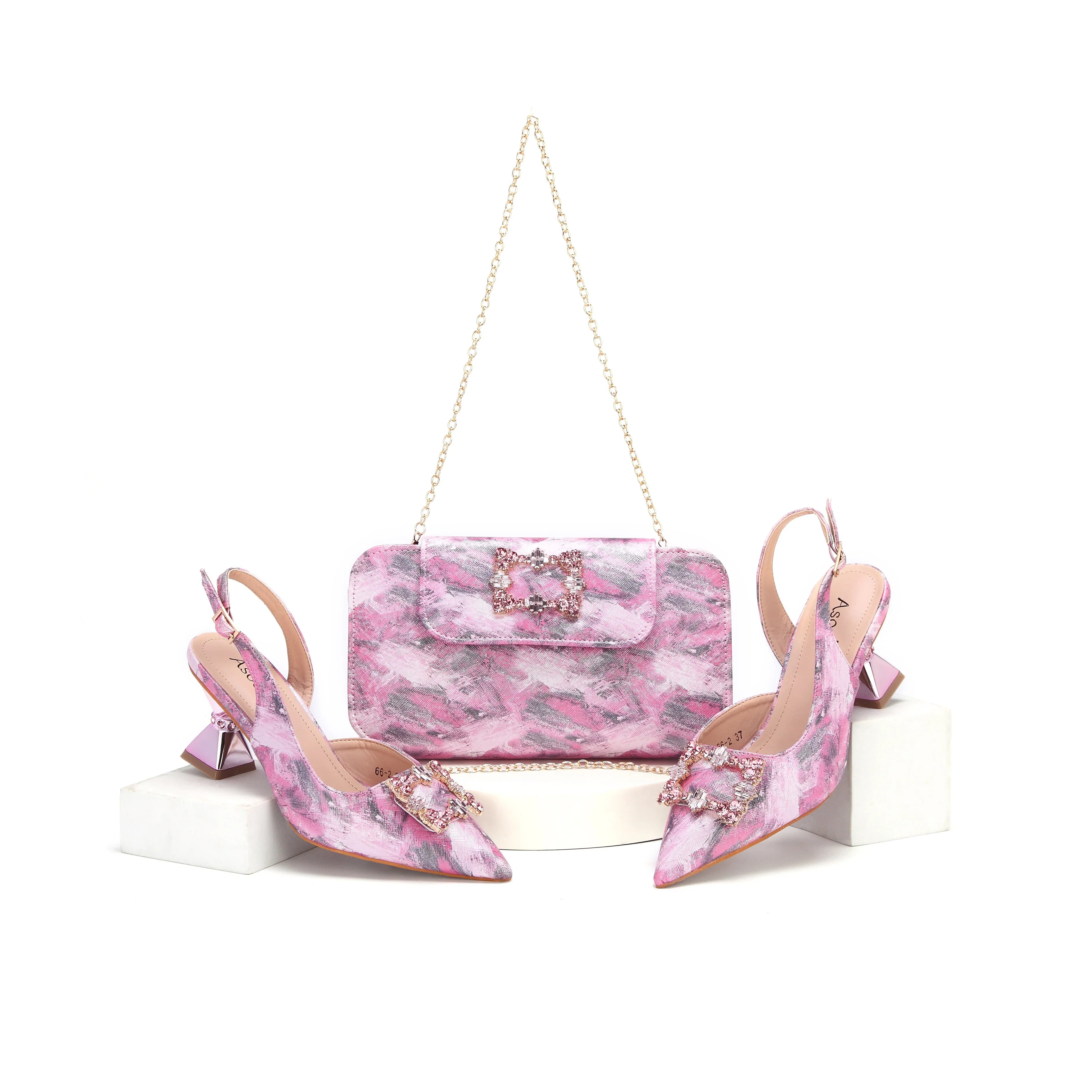 Women Shoes and Bags To Match Set Italy Party Pumps HWS1-11