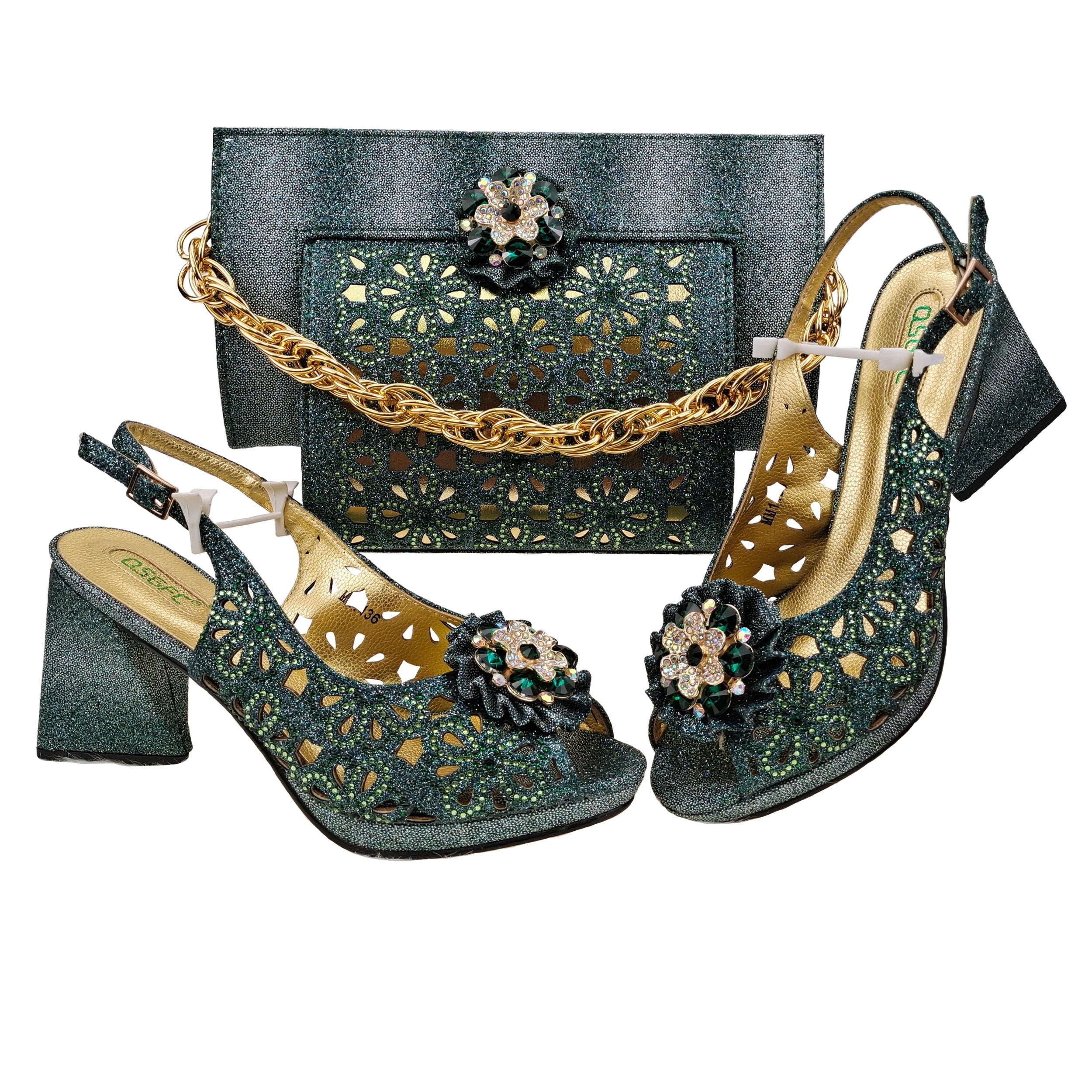 Italian Shoes And Bag Sets For Evening Party HFV-25