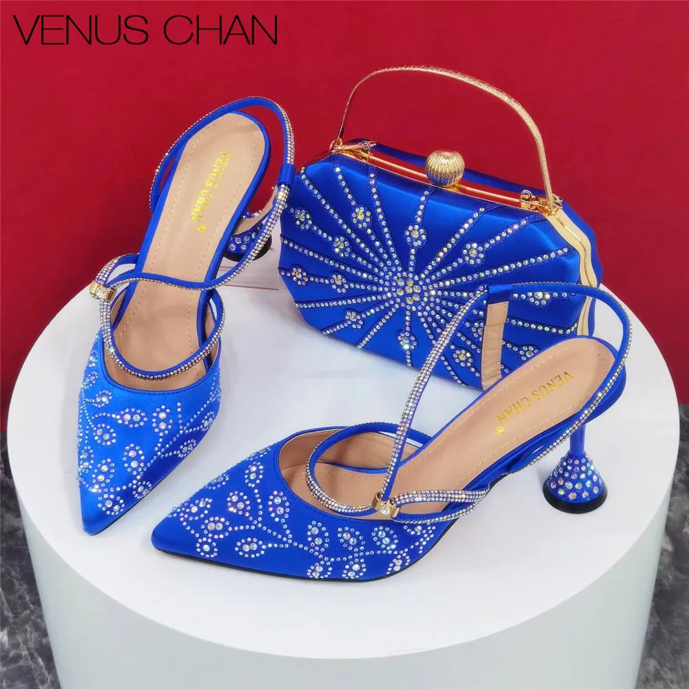 Italian Design Elegant Pumps with Shoes and Bags Matching Set