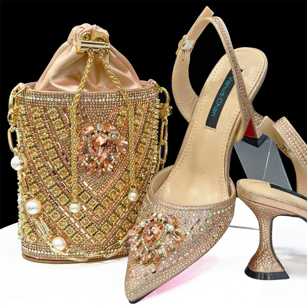 New Italian Shoes and Bags Matching Set Design Wedding 01