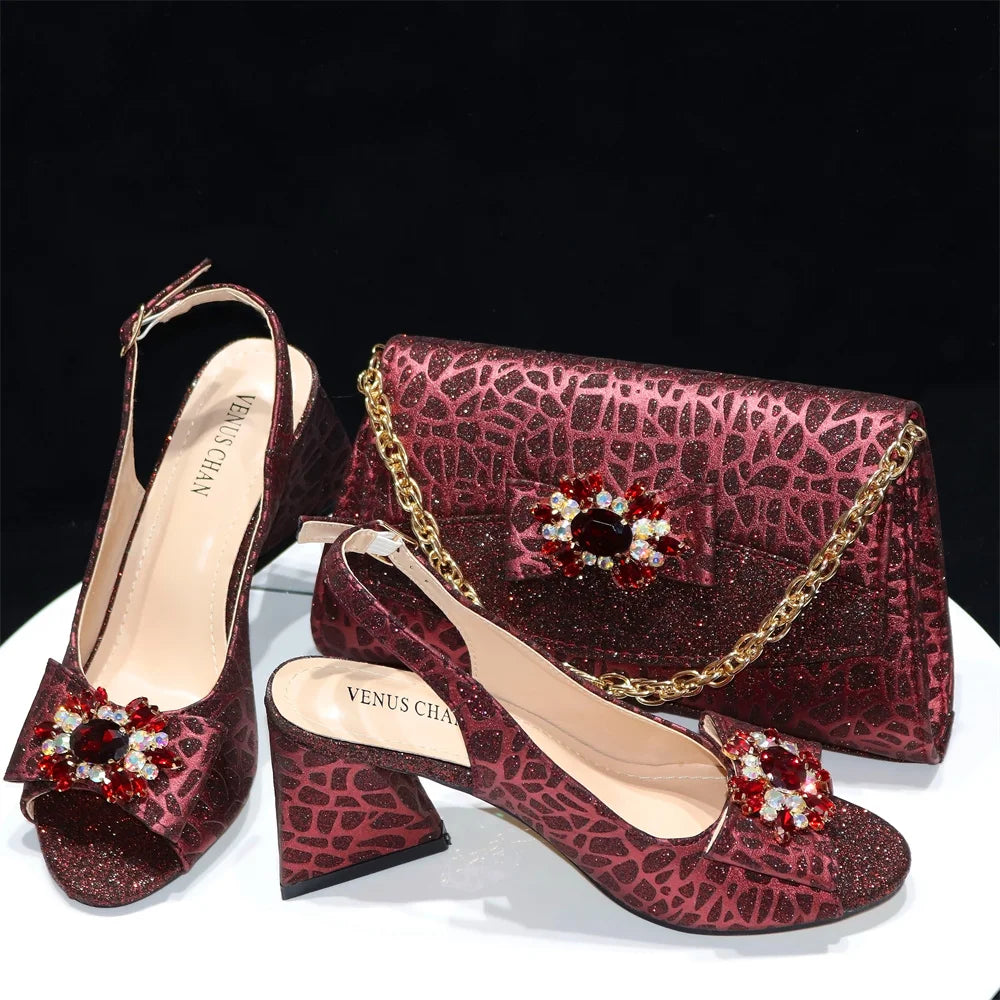 New Women Shoes and Bags To Match Set HRE1-3