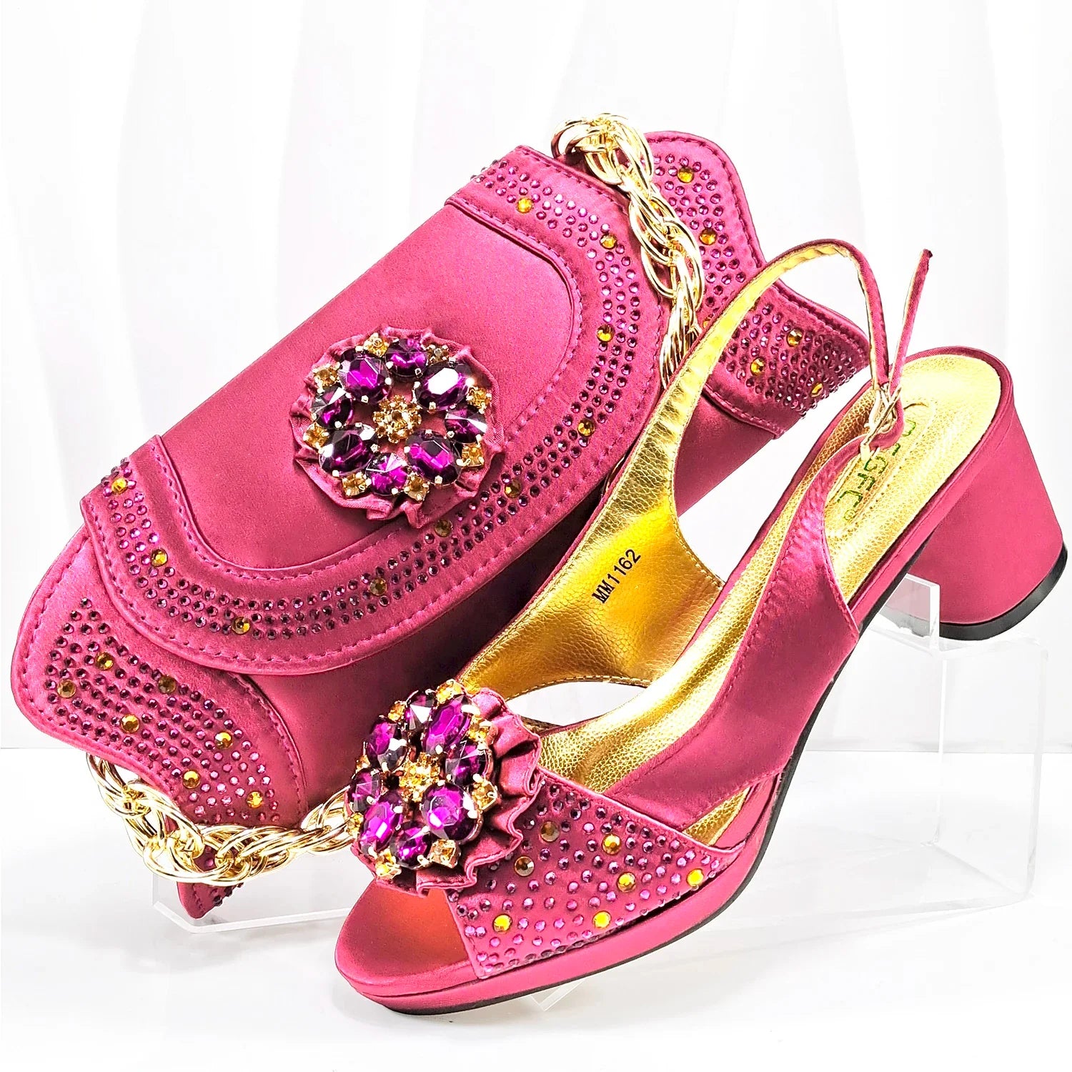 New Arrival Wedding Shoes and Bag Set HMP1-17