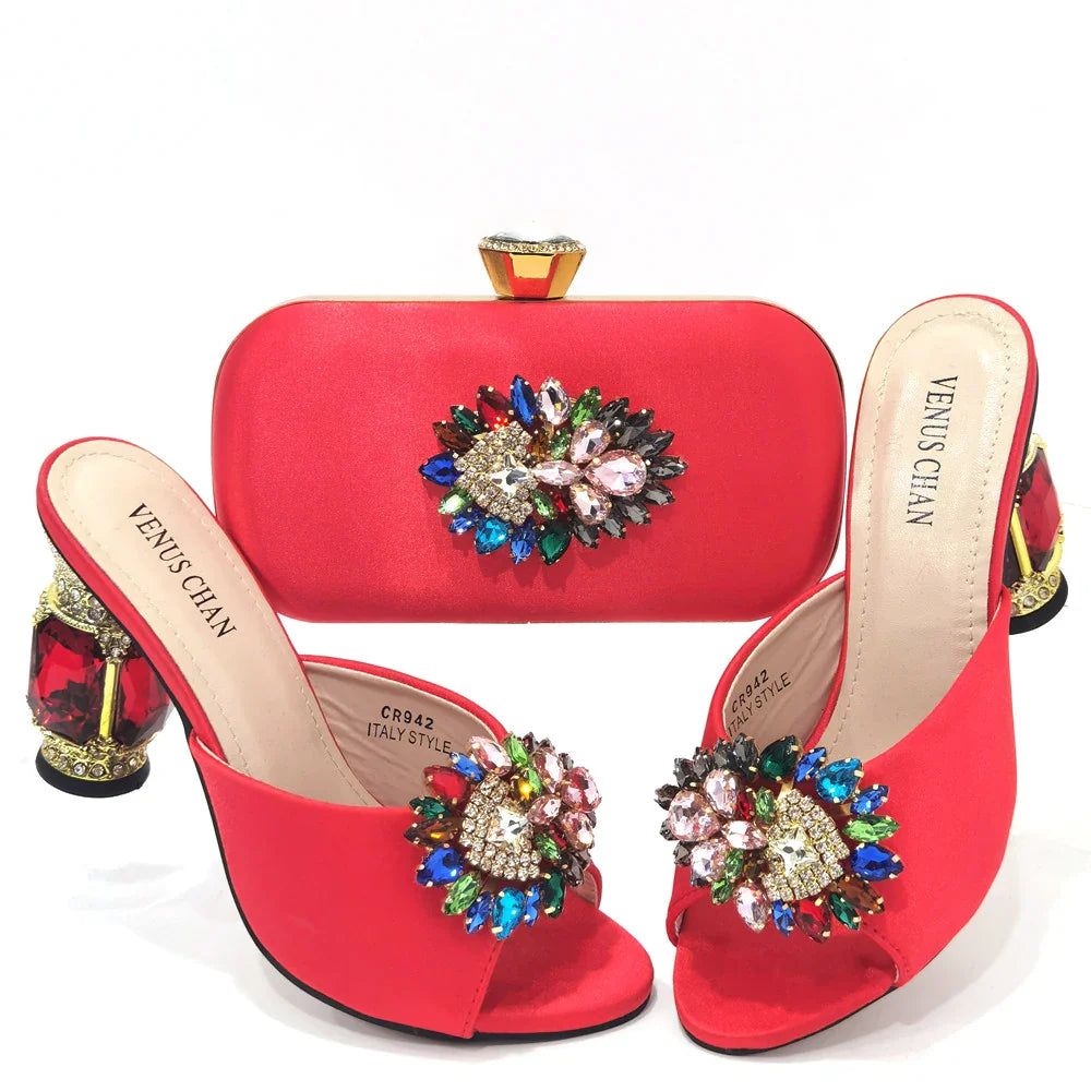 Italian blue Shoes And Bag Sets HSD1-35