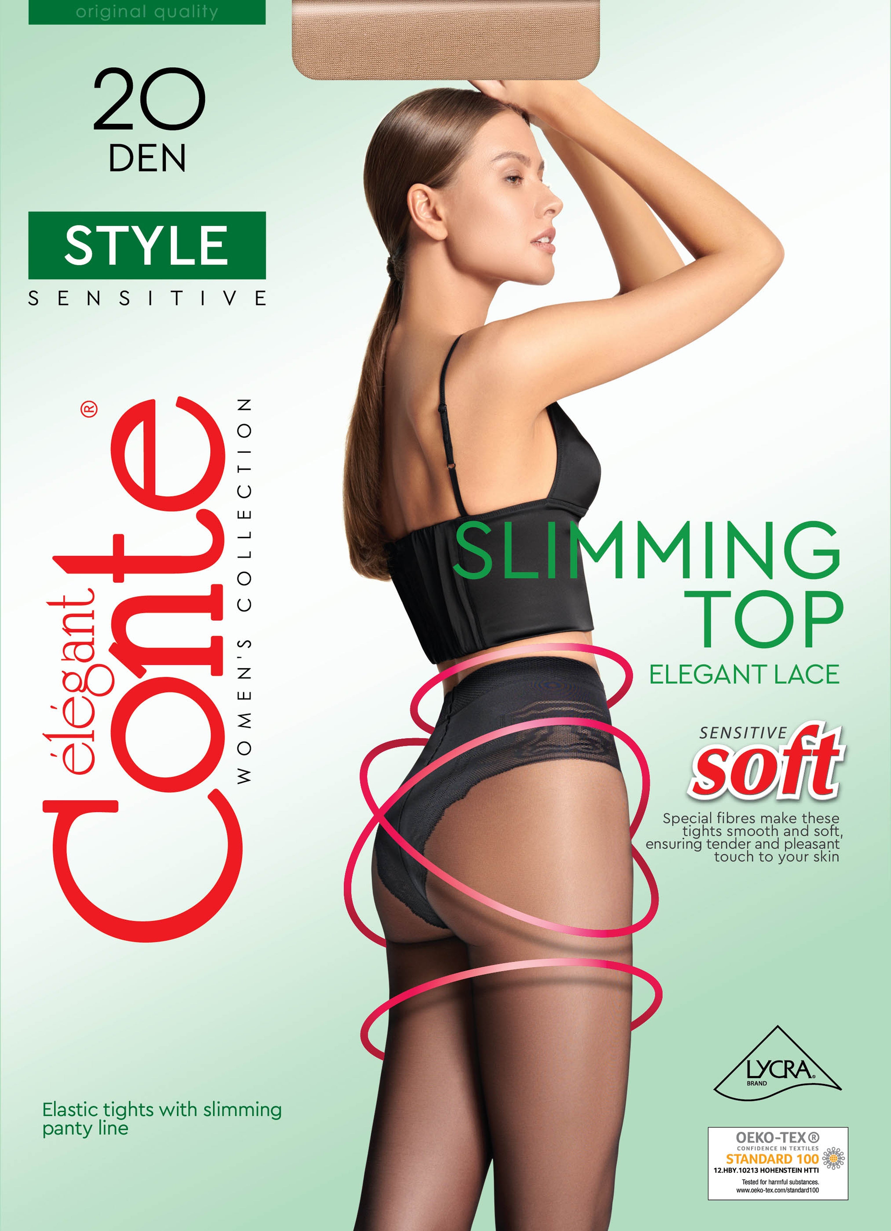 Tights Conte Style 20 Den - Ajour Control Top