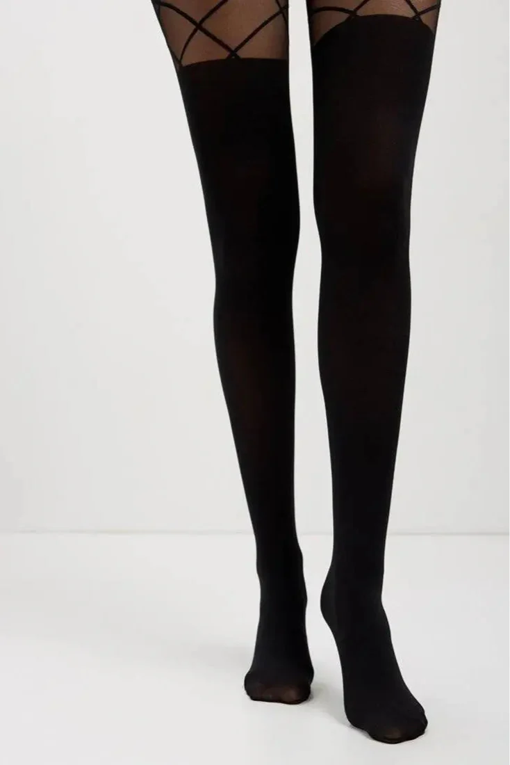 Fantasy Tights Conte Concept - Knee-highs with Diamonds