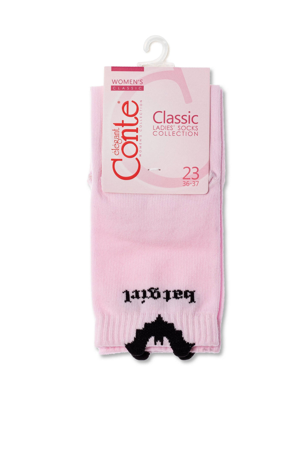 Cotton Socks Conte Classic 245 - Picot "Batgirl"