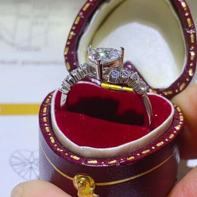 1 Carat Moissanite 925 Sterling Silver Ring