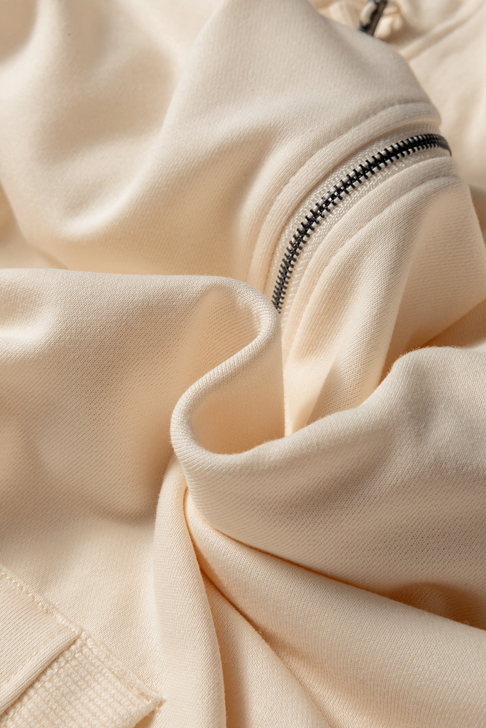 Checker Patchwork Kangaroo Pocket Half-Zip Hoodie