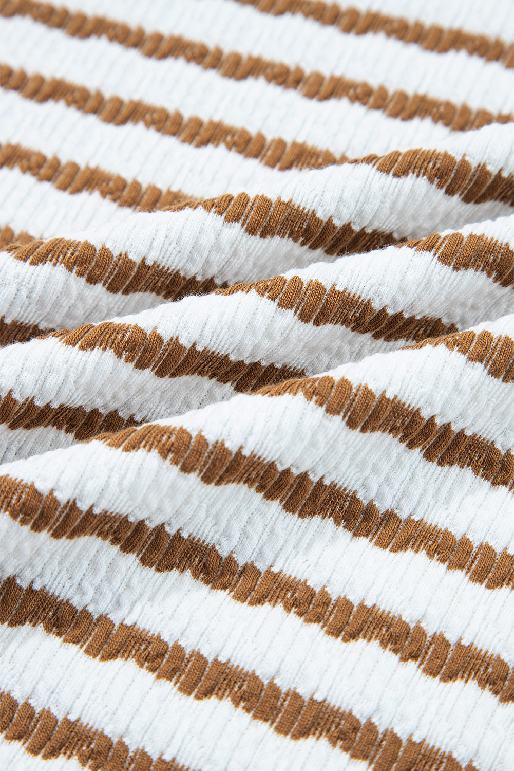 Plus Size Stripe V-Neck Pullover and Drawstring Pants Set