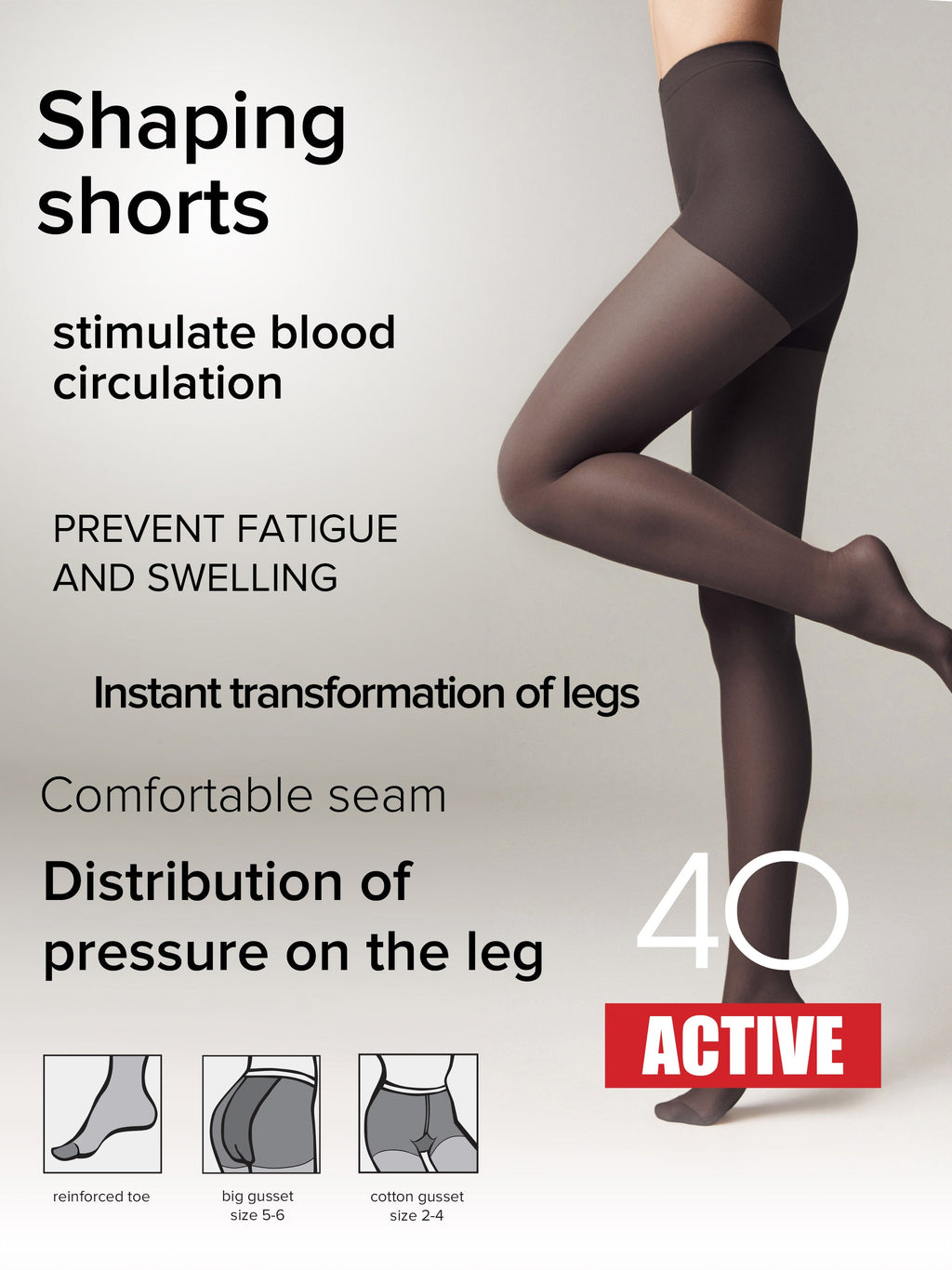 Tights Conte Active 40 Den - Support & Compression