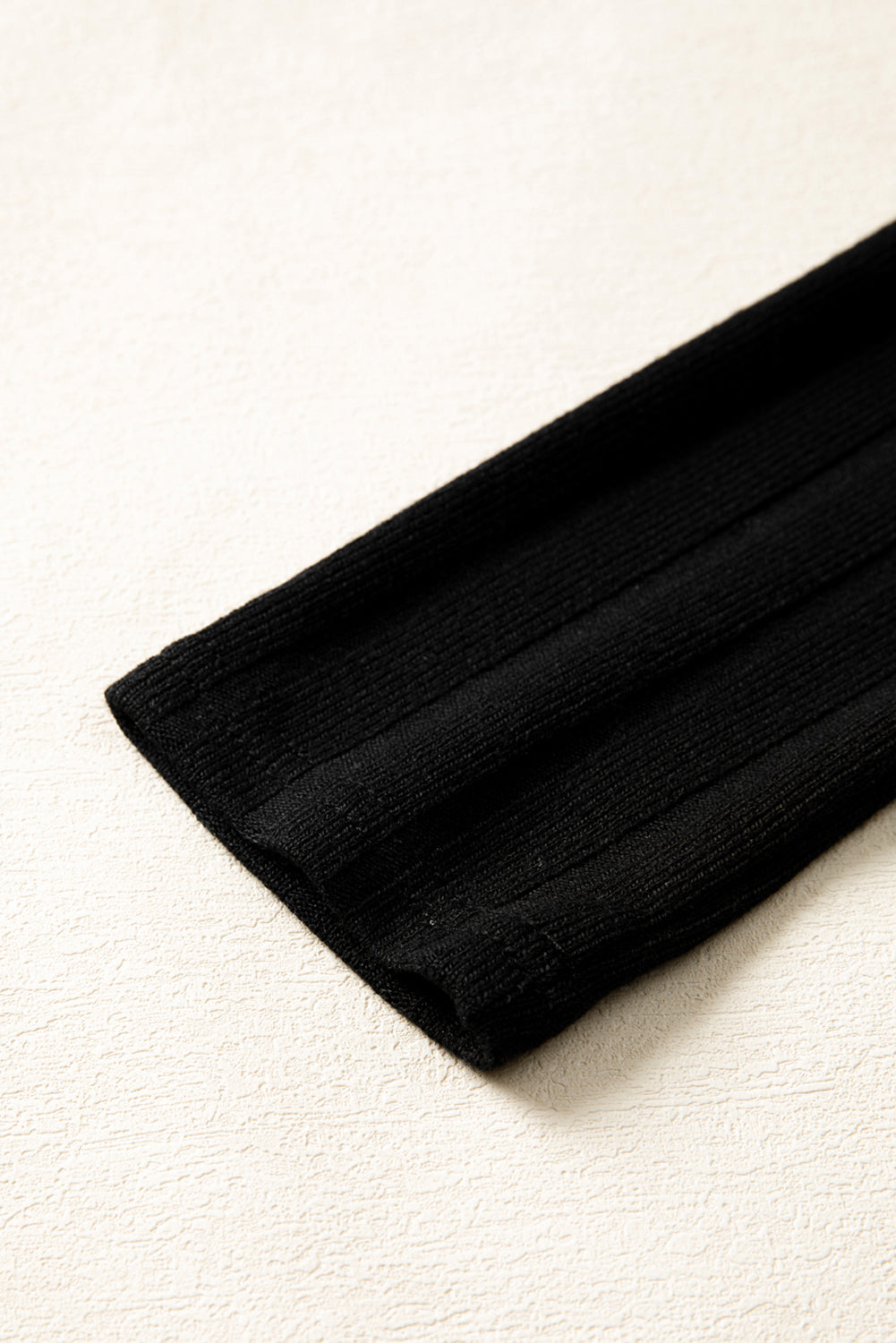 Ribbed Knit Patchwork Long Sleeve Dress