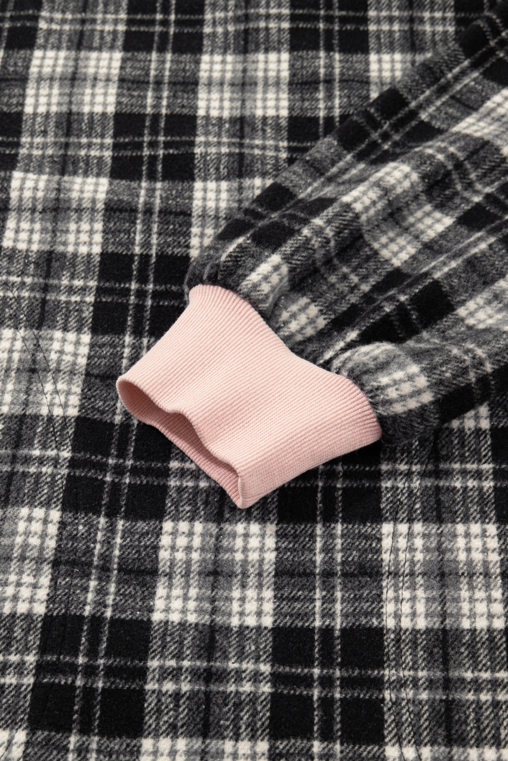 Plaid Collared Zip-Up Long Sleeve Mini Dress