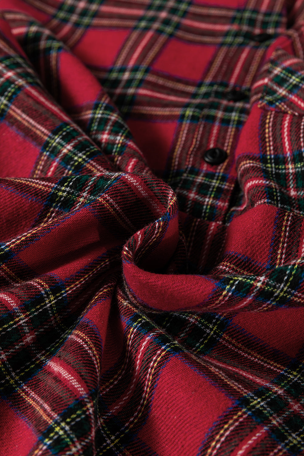 Plaid Ruffle Hem Collared Half-Button Mini Dress