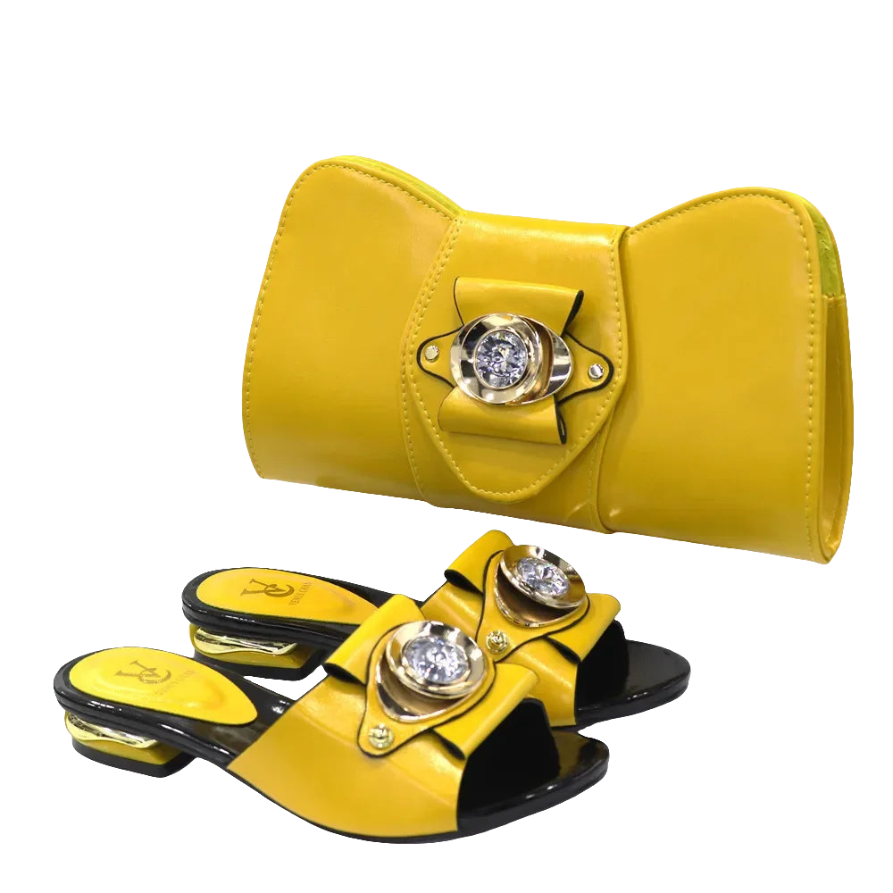 Latest Italian Design Fashion African Shoes and Bags Set