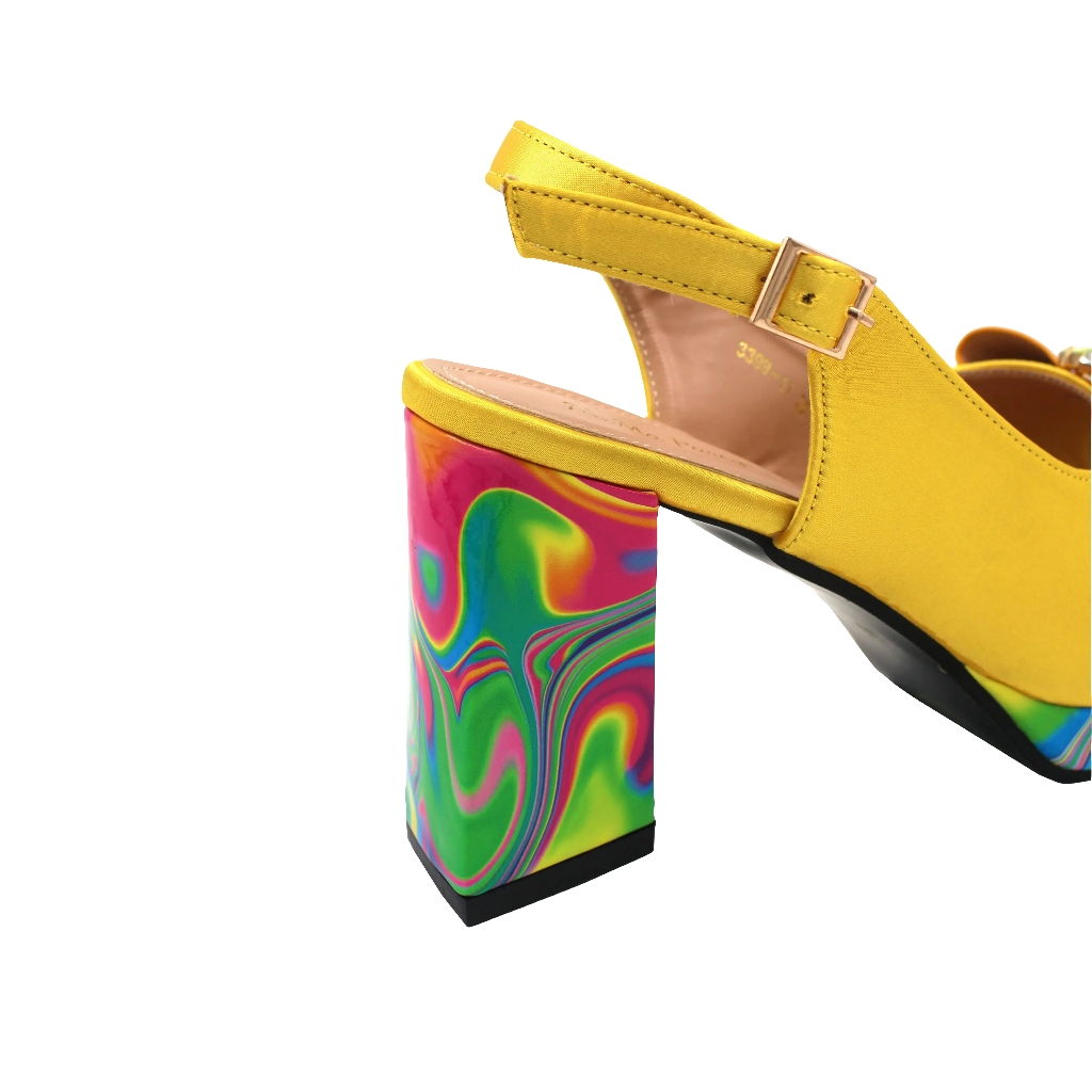 High-quality shoes and Bag Set in Yellow