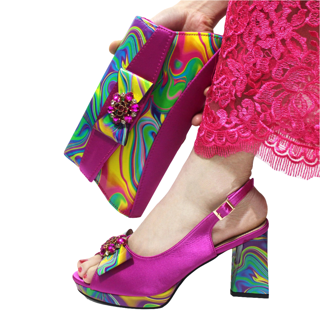 High-quality shoes and Bag Set in Yellow