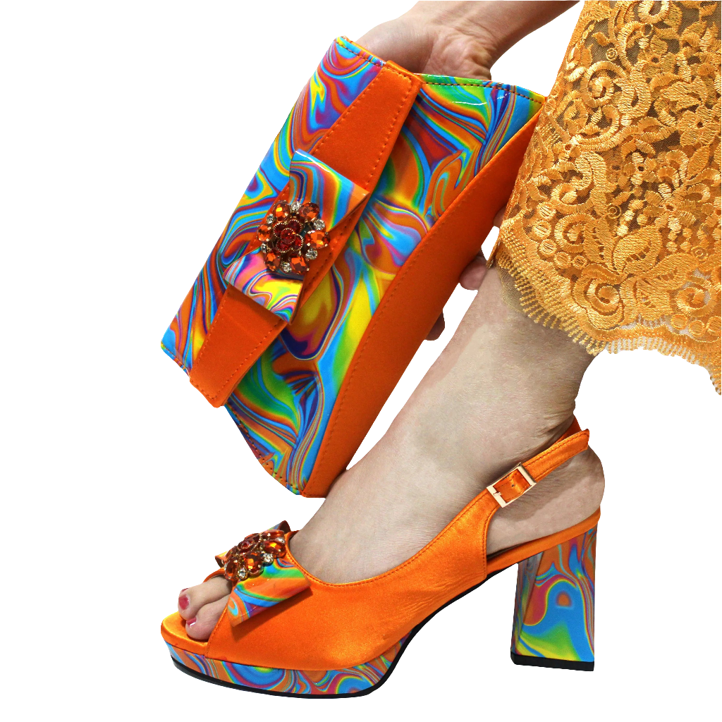 High-quality shoes and Bag Set in Yellow