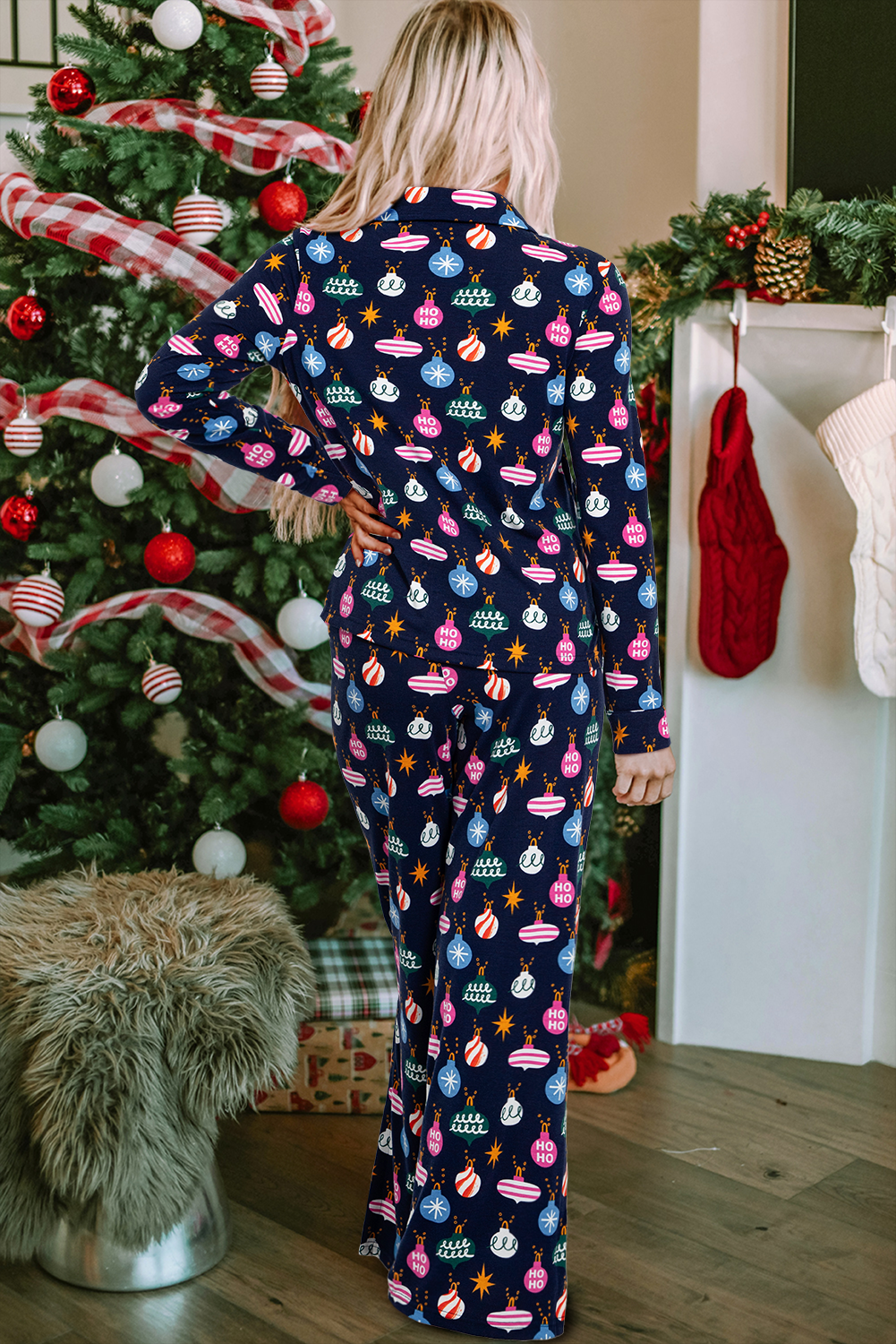 Christmas Lights Shirt and Pants Pajama Set