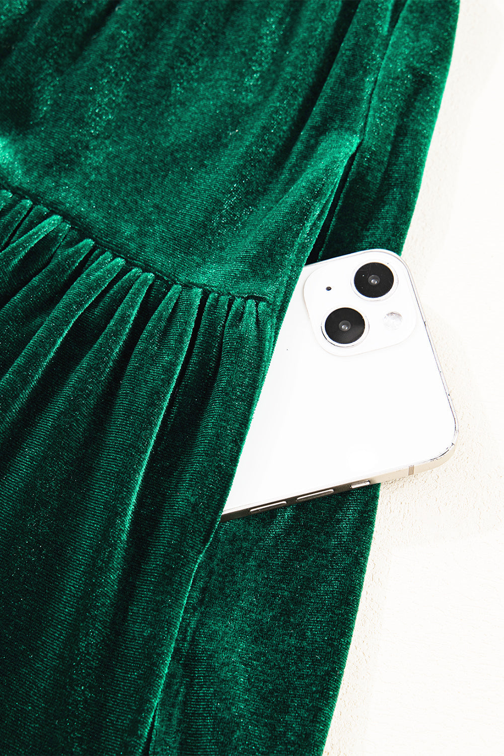 Velvet Sequin Puff Sleeve Tiered Mini Dress