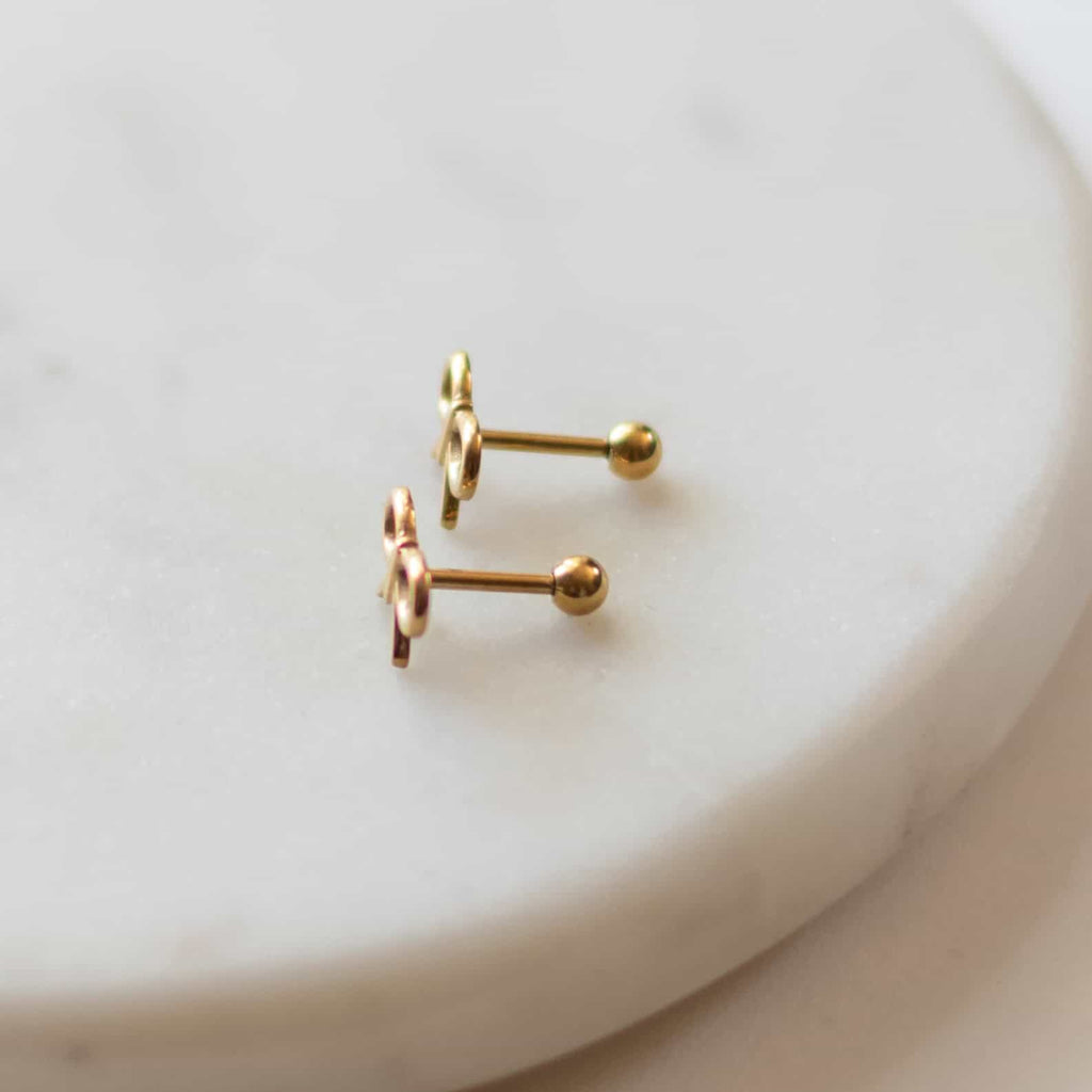 Bowtie Screw Back Earrings