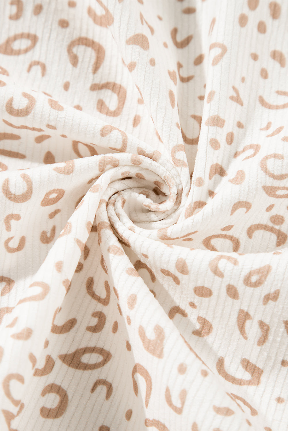 Leopard Corduroy Flap Pockets Button-Up Shacket