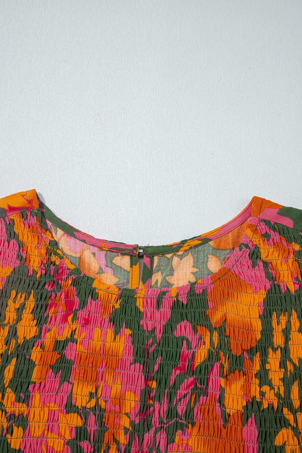 Floral Puff Sleeve Smocked Ruffle Maxi Dress