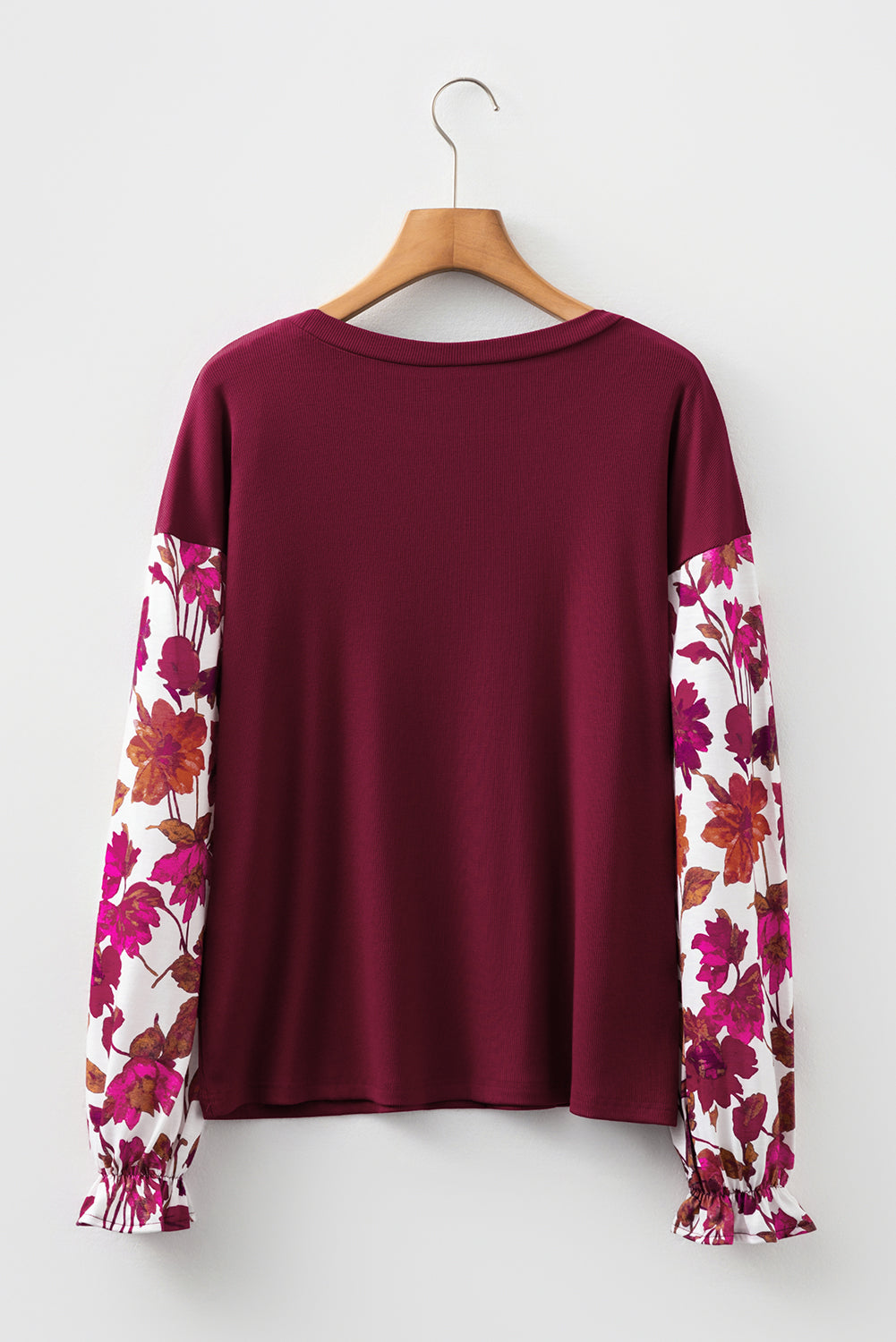 Floral Patchwork Long Sleeve Top