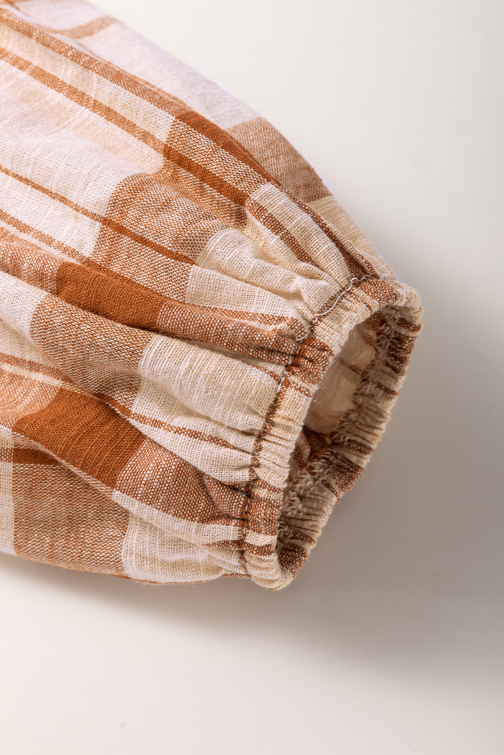 Plaid Side Pocket Frilled Babydoll Mini Dress