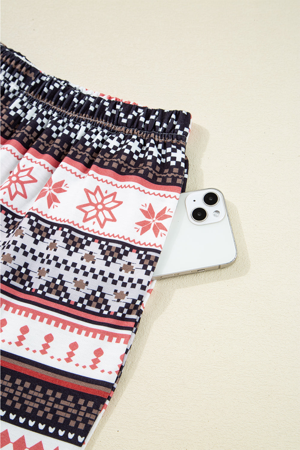 Christmas Geometric Pullover and Pants Lounge Set