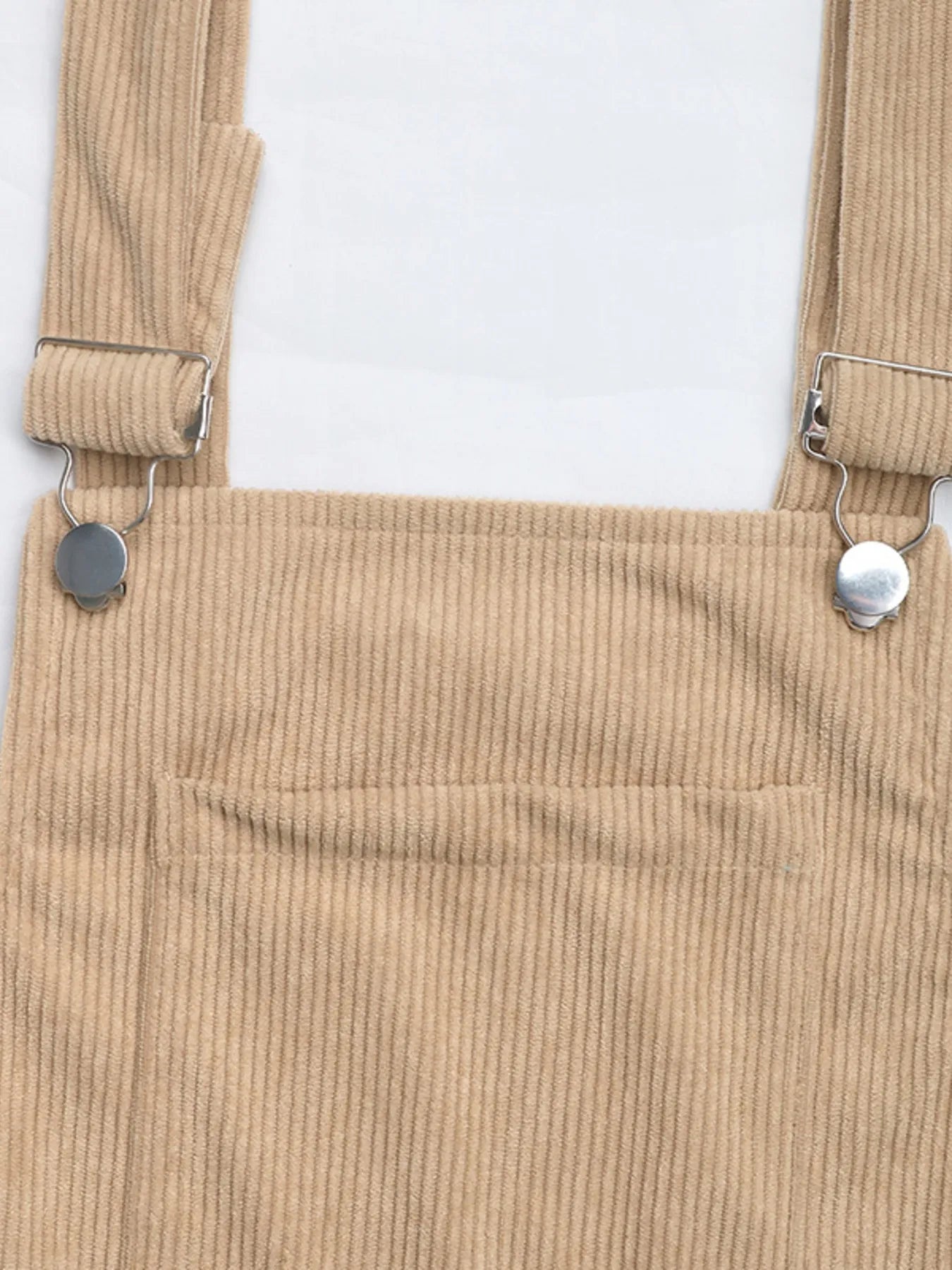 Corduroy Overall Dress with Pocket